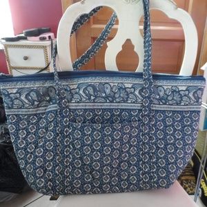 Vera Bradley miller tote in retired Indigo pattern
